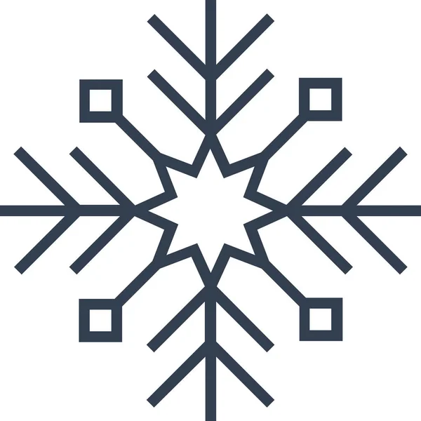 Icona Geometrica Fiocco Natale Stile Outline — Vettoriale Stock