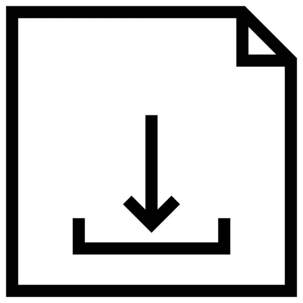Завантажити Файл Зберегти Піктограму Стилі Контурів — стоковий вектор