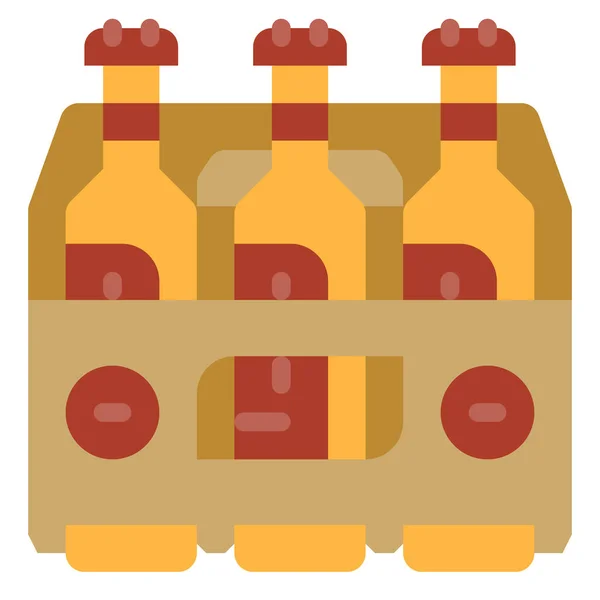 Icona Della Bevanda Alcolica Stile Piatto — Vettoriale Stock