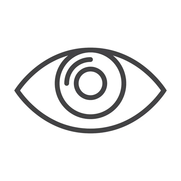 Eye Look Vision Icon Στυλ Περίγραμμα — Διανυσματικό Αρχείο