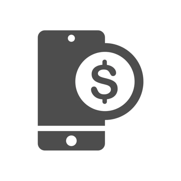 Icono Financiero Moneda Negocios Estilo Sólido — Vector de stock