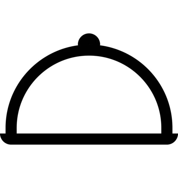 Cloche Restaurant Repas Icône Dans Style Outline — Image vectorielle