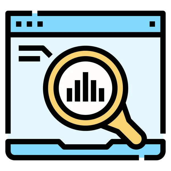 研究数据搜索图标 — 图库矢量图片