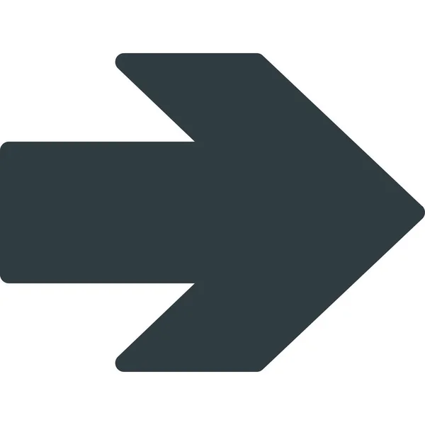 Flèche Direction Déplacer Icône Dans Style Solide — Image vectorielle