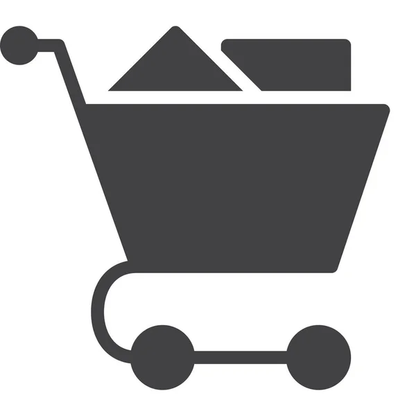 Cart Full Loaded Icon — Stok Vektör