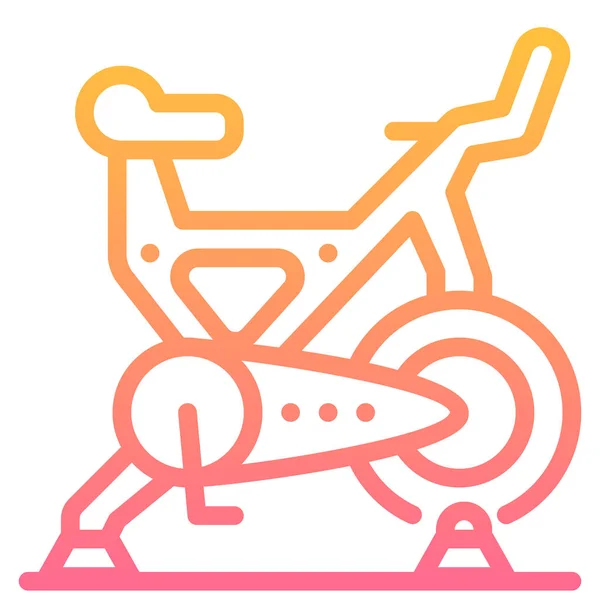 Equipo Bicicleta Icono Aptitud Estilo Suave — Vector de stock