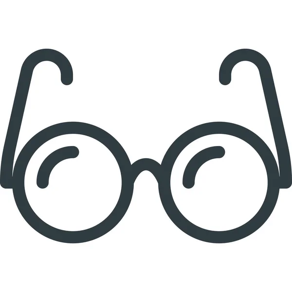 Brýle Stará Retro Ikona Stylu Osnovy — Stockový vektor