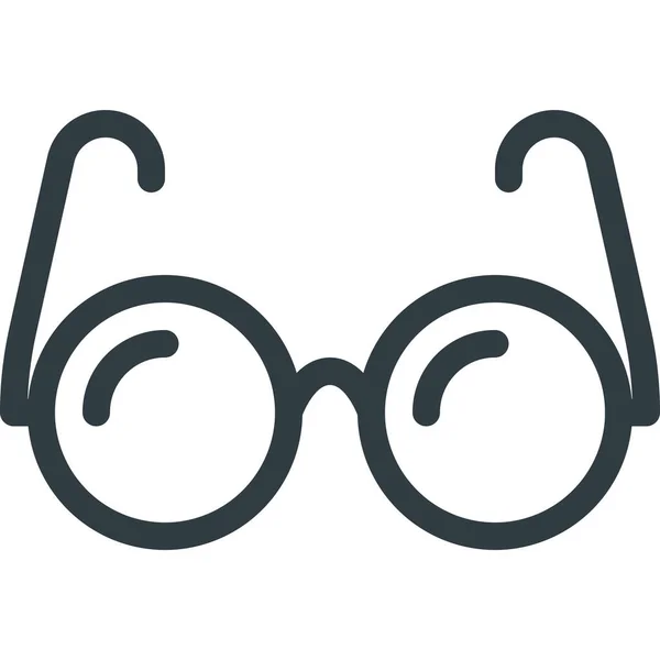 Gafas Viejo Icono Retro Estilo Esquema — Archivo Imágenes Vectoriales