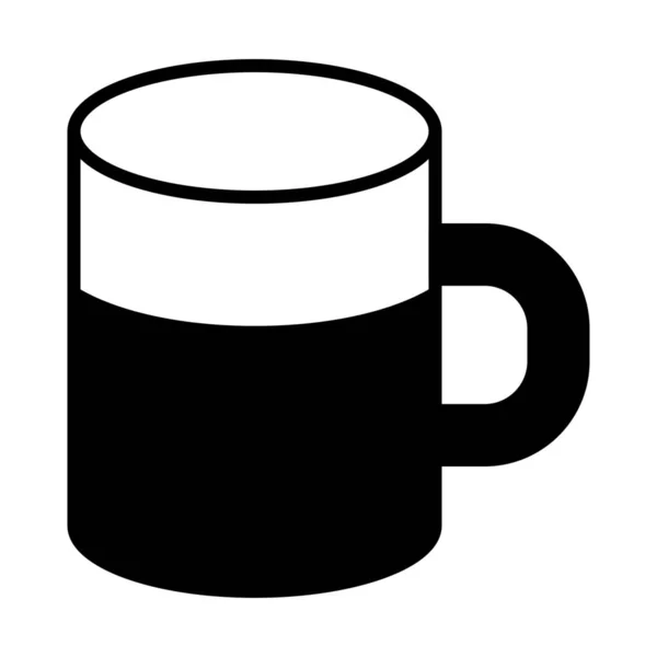 Coffee Cup Mugdrink Icon Solid Style — Stock Vector