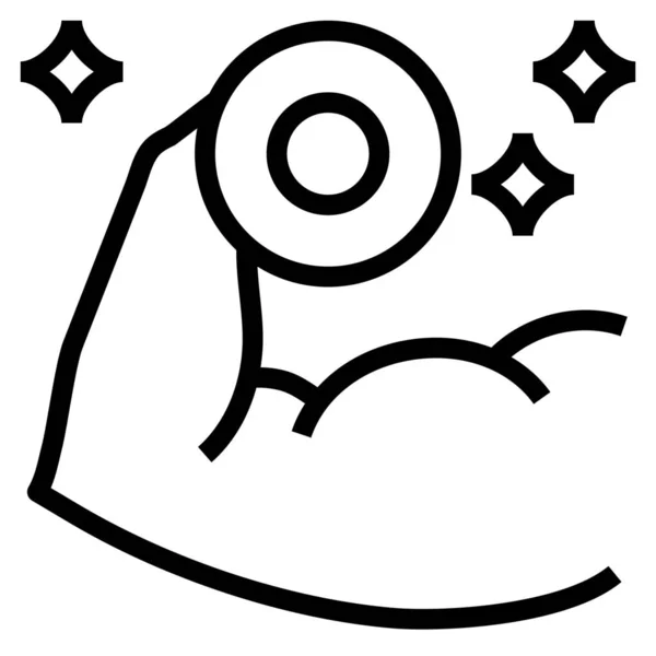 Рука Язова Сильна Іконка Стилі Контур — стоковий вектор