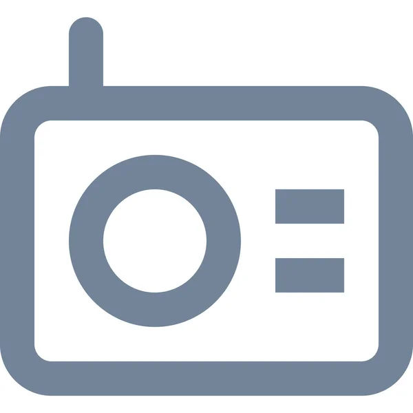 Broadcast Line Media Icon Outline Stil — Stockvektor