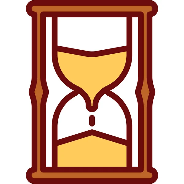 Uhrzeitsymbol Aus Glas Stil Ausgefüllter Umrisse — Stockvektor