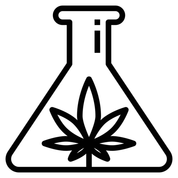 Cannabis Drug Experiment Icon — Stock Vector