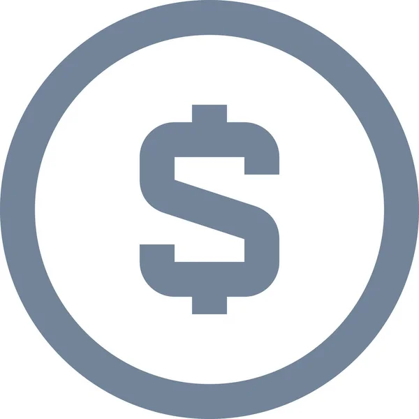 Ikona Bankovních Mincí Stylu Osnovy — Stockový vektor