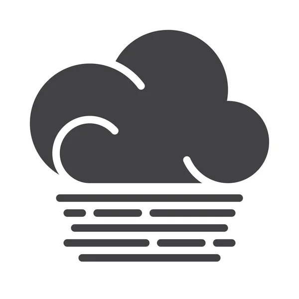 Icône Prévision Brouillard Nuageux Dans Catégorie Météo — Image vectorielle