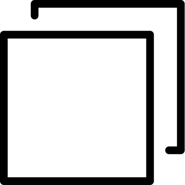 复制轮廓样式的布局窗口图标 — 图库矢量图片