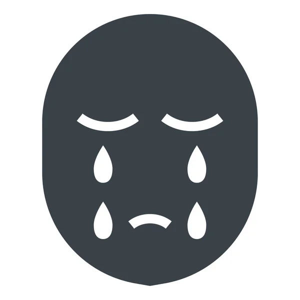 Avatar Grito Depresión Icono — Vector de stock