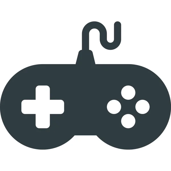 Console Game Gamepad Icon Solid Style — Stock Vector