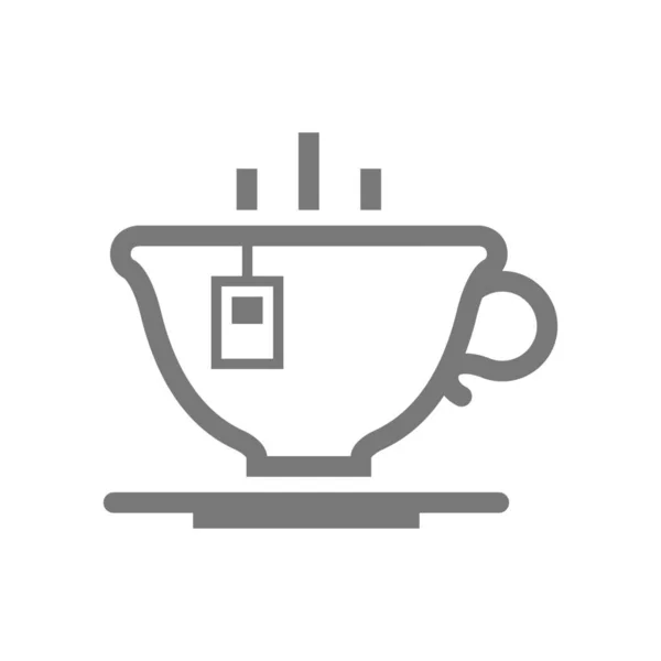 Bebida Desayuno Icono Café Estilo Esquema — Vector de stock