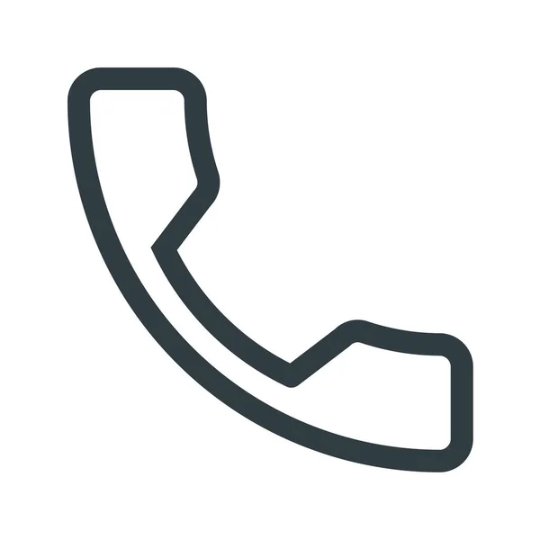 Appel Téléphone Icône Téléphone Dans Style Contour — Image vectorielle