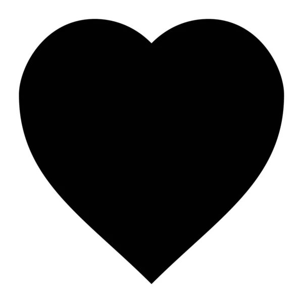 Katı Stilde Favori Kalp Aşk Simgesi — Stok Vektör