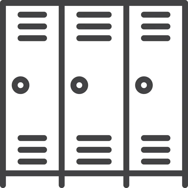 Box Lockers Icono Escuela Categoría Educación Escuela Aprendizaje — Vector de stock