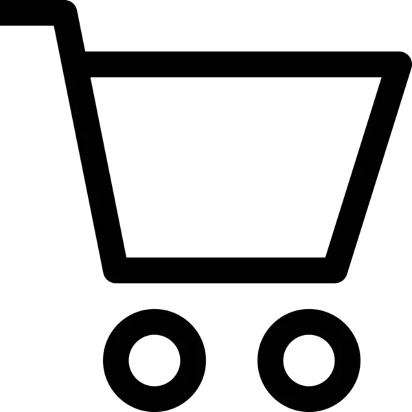 Cart Commerce Icoon Grote Lijnen — Stockvector