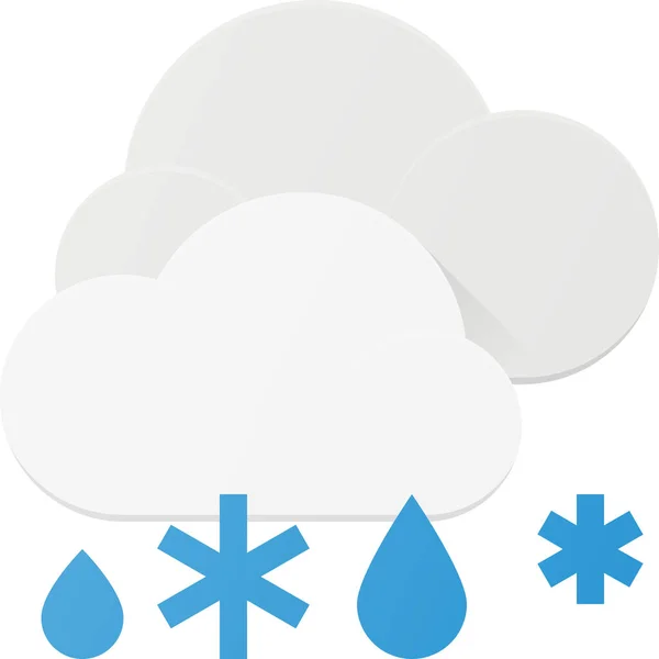 Cloud Forcast Rain Icon Flat Style — Stock Vector