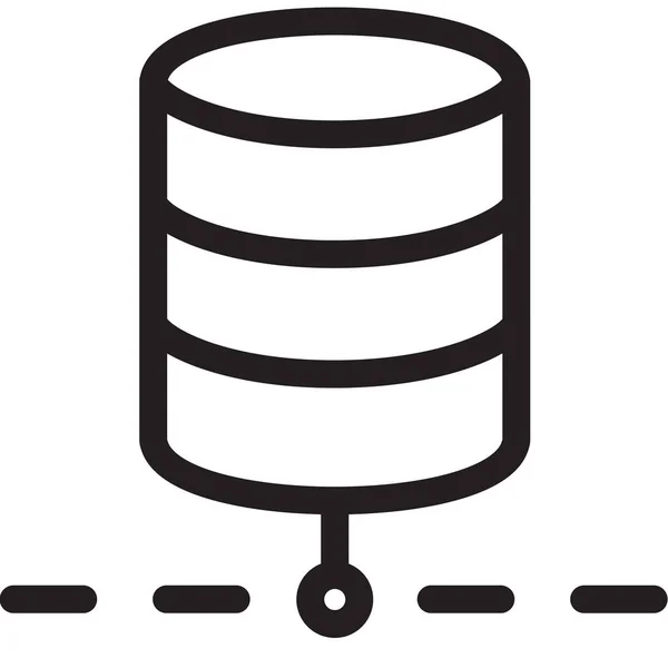 Verbindungsdaten Datenbank Symbol Outline Stil — Stockvektor