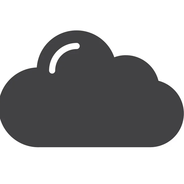 Σύννεφο Θολό Στερεό Εικονίδιο Στερεό Στυλ — Διανυσματικό Αρχείο