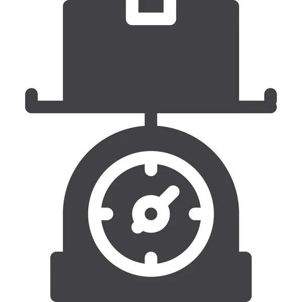 Paquete Icono Escala Paquete Estilo Sólido — Archivo Imágenes Vectoriales