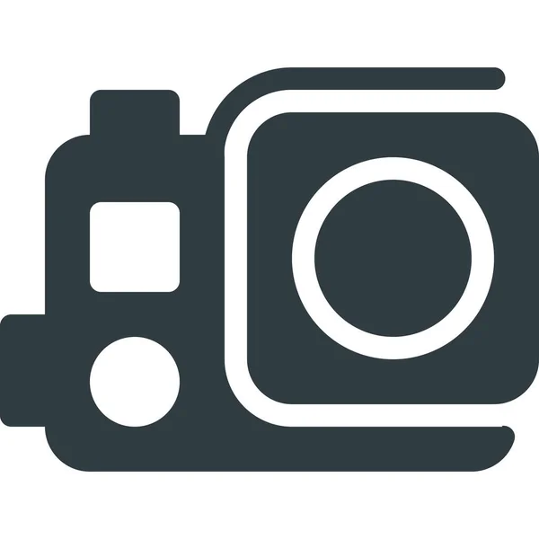 Caméra Gopro Icône Dans Style Solide — Image vectorielle