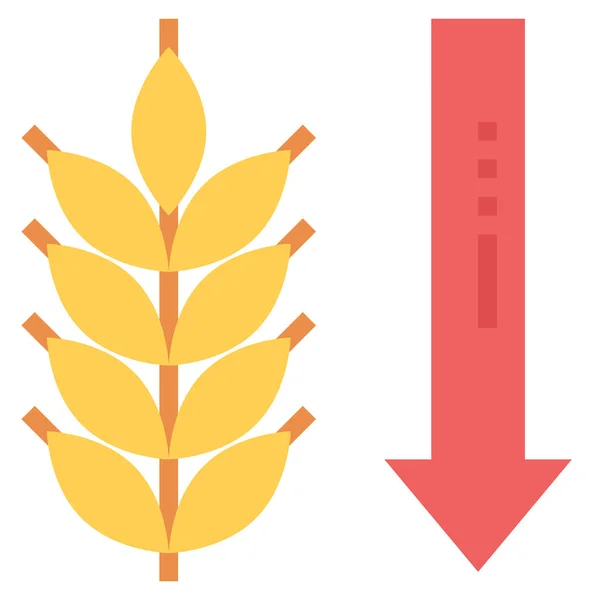 Carbohidratos Icono Cosecha Estilo Plano — Vector de stock