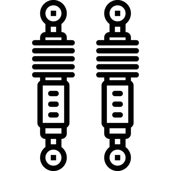 Absorber Auto Pictogram Contouren Stijl — Stockvector