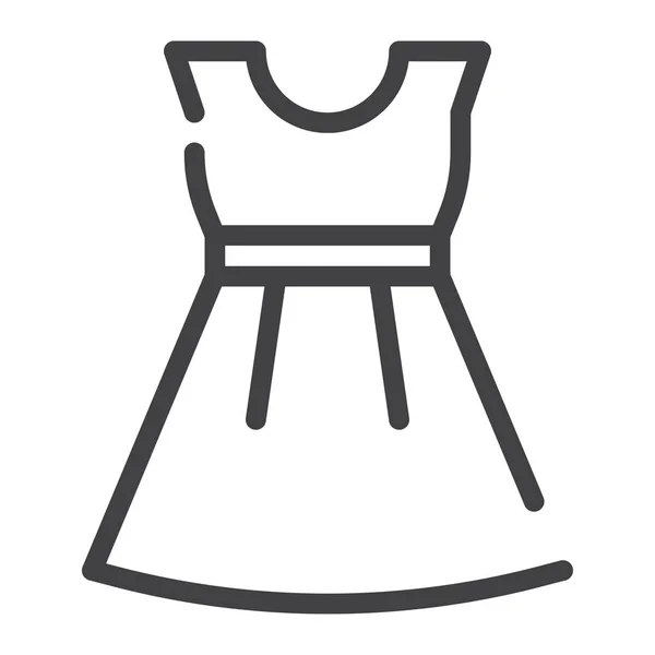 Kleidung Kleid Ärmellose Ikone — Stockvektor
