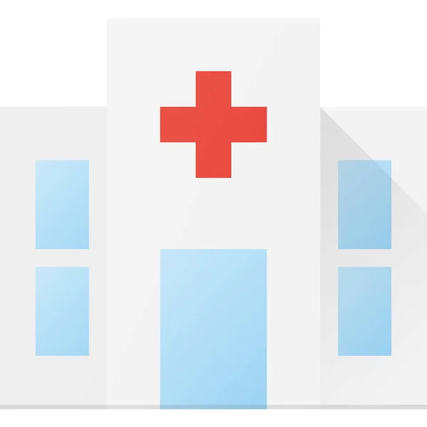 Architecture Building Hospital Icon Flat Style — Stock Vector