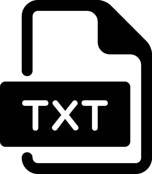 Ícone Texto Arquivo Documento Estilo Sólido — Vetor de Stock