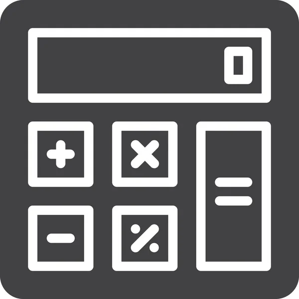 Calculadora Contabilidad Icono Matemáticas Estilo Sólido — Archivo Imágenes Vectoriales