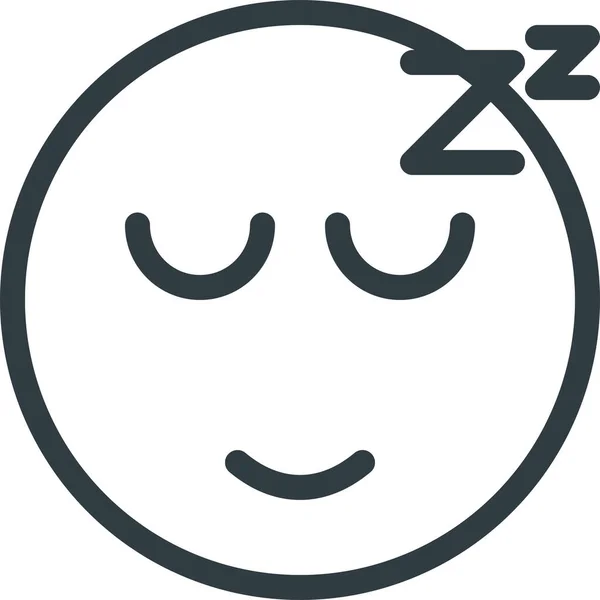 Emoji Emote Ikon Emoticon Dalam Gaya Outline - Stok Vektor