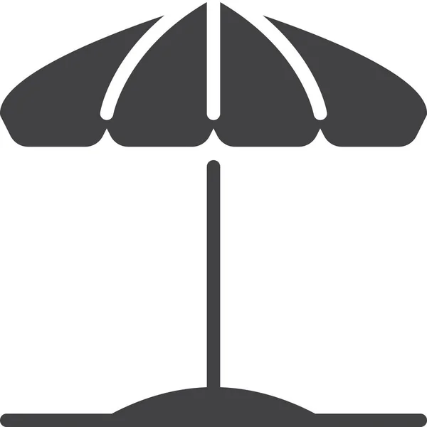 Пляжна Парасолька Сонячний Відтінок Значок — стоковий вектор