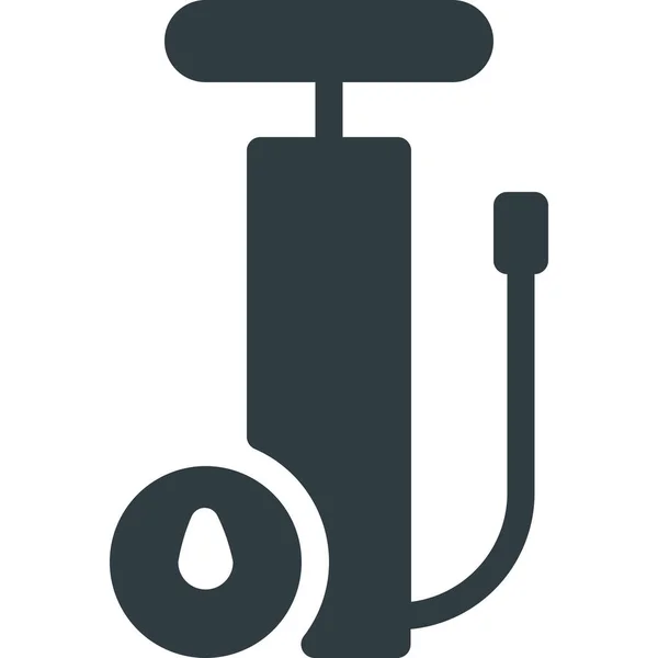 Icône Pompe Pression Voiture Dans Style Solide — Image vectorielle