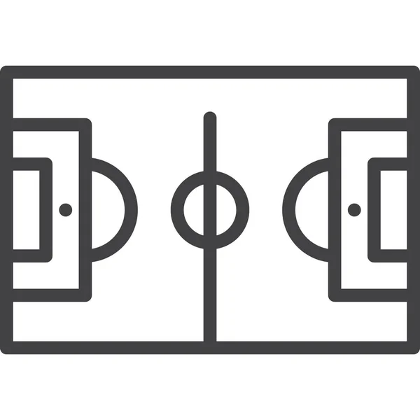 Terrain Football Icône Football — Image vectorielle