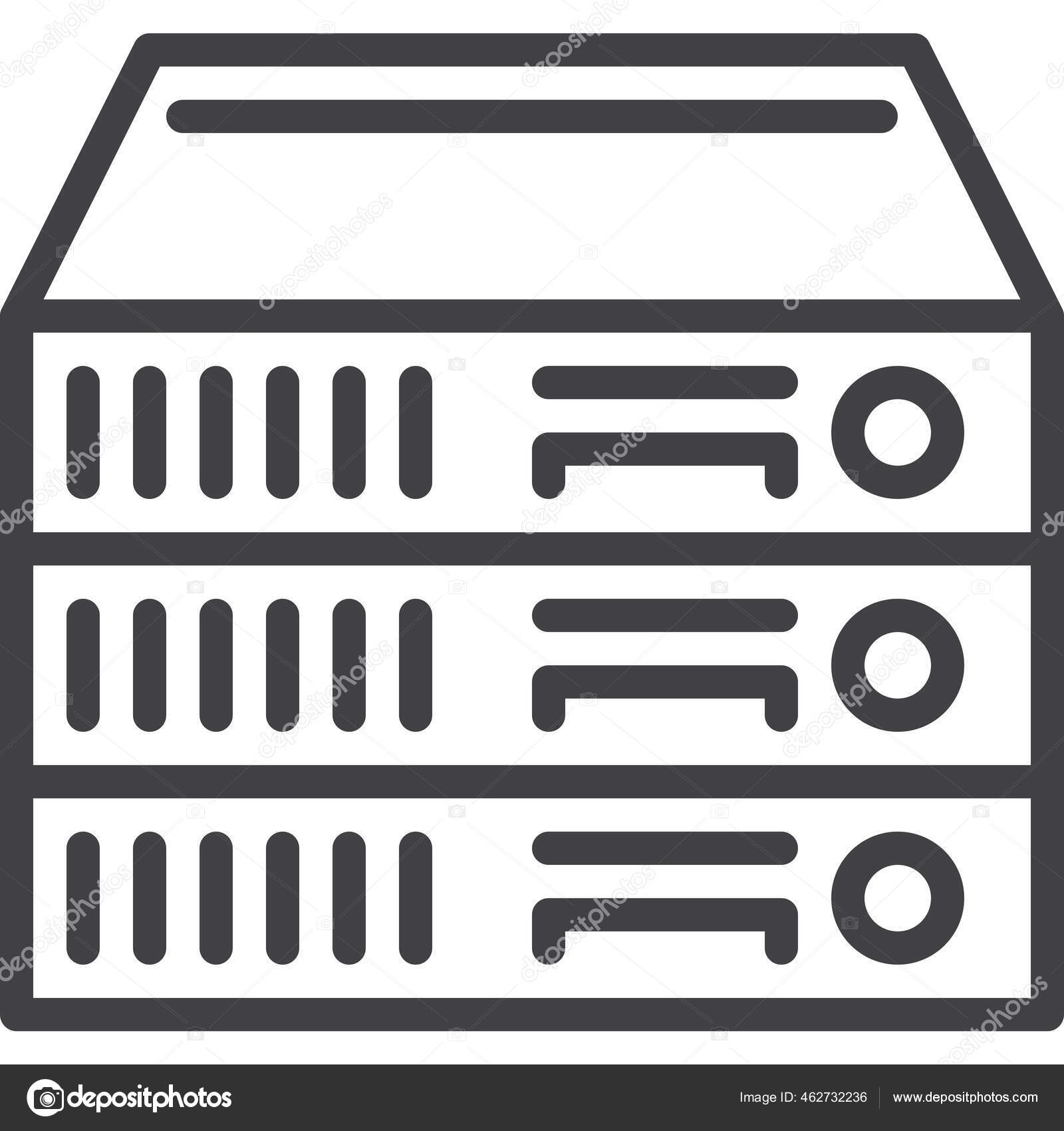 Cluster Database Rack Icon Computer Hardware Category Stock Vector by ...