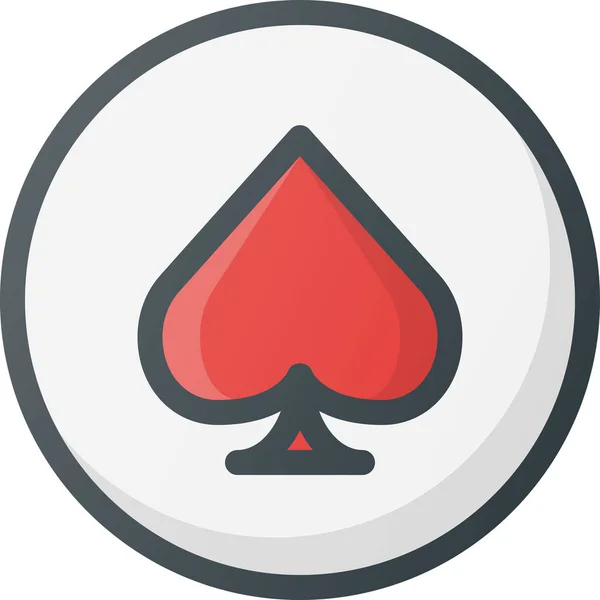 Casino Richting Gps Pictogram Platte Stijl — Stockvector