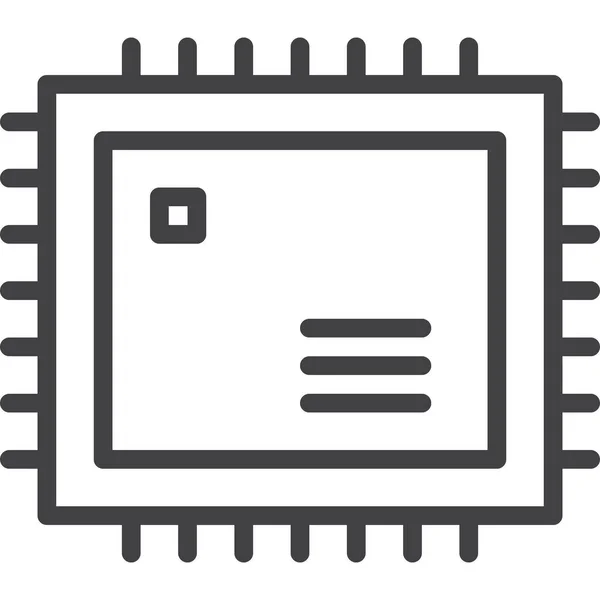 Chip Ícone Computador Cpu — Vetor de Stock