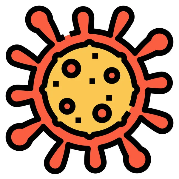 Ikona Komórek Biologicznych Bakterii — Wektor stockowy