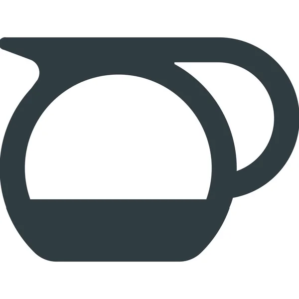 Kann Kaffeetrinken Ikone Soliden Stil — Stockvektor