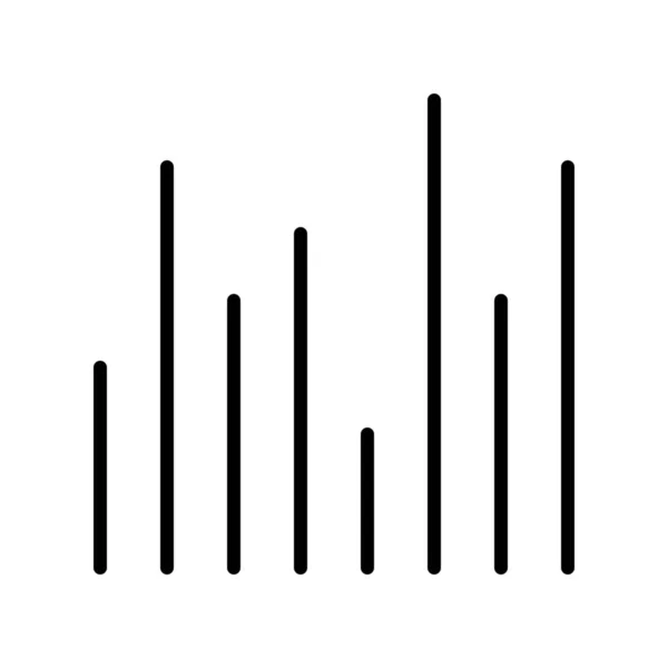 Analytique Icône Graphique Affaires Dans Style Contour — Image vectorielle