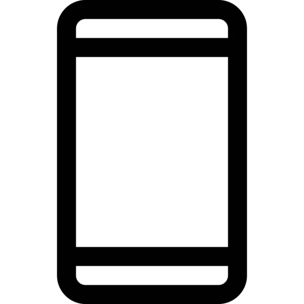 Icona Del Telefono Cellulare Dispositivo Stile Contorno — Vettoriale Stock