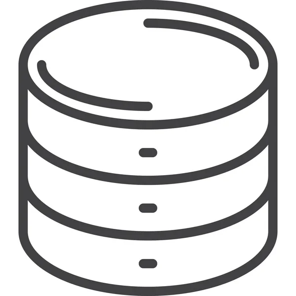 Base Datos Datos Icono Del Servidor — Vector de stock